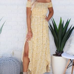daisy floral maxi dress